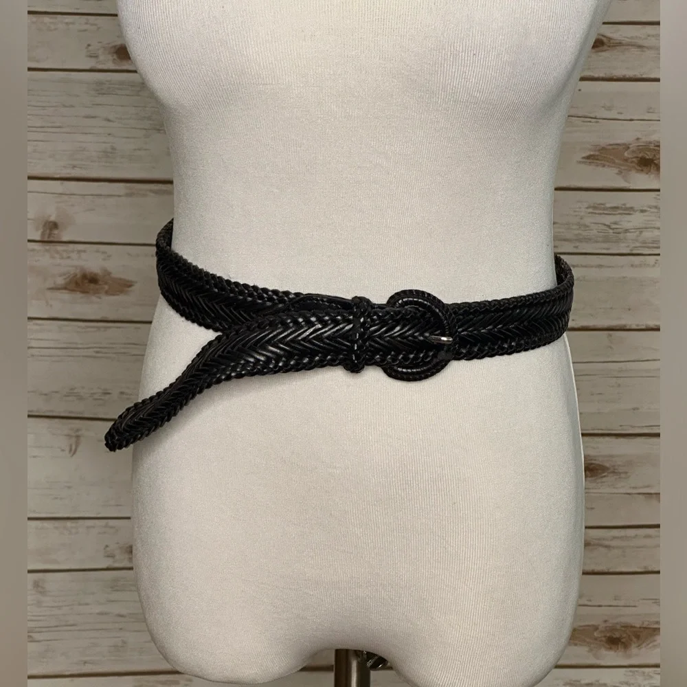 Talbots genuine leather woven belt